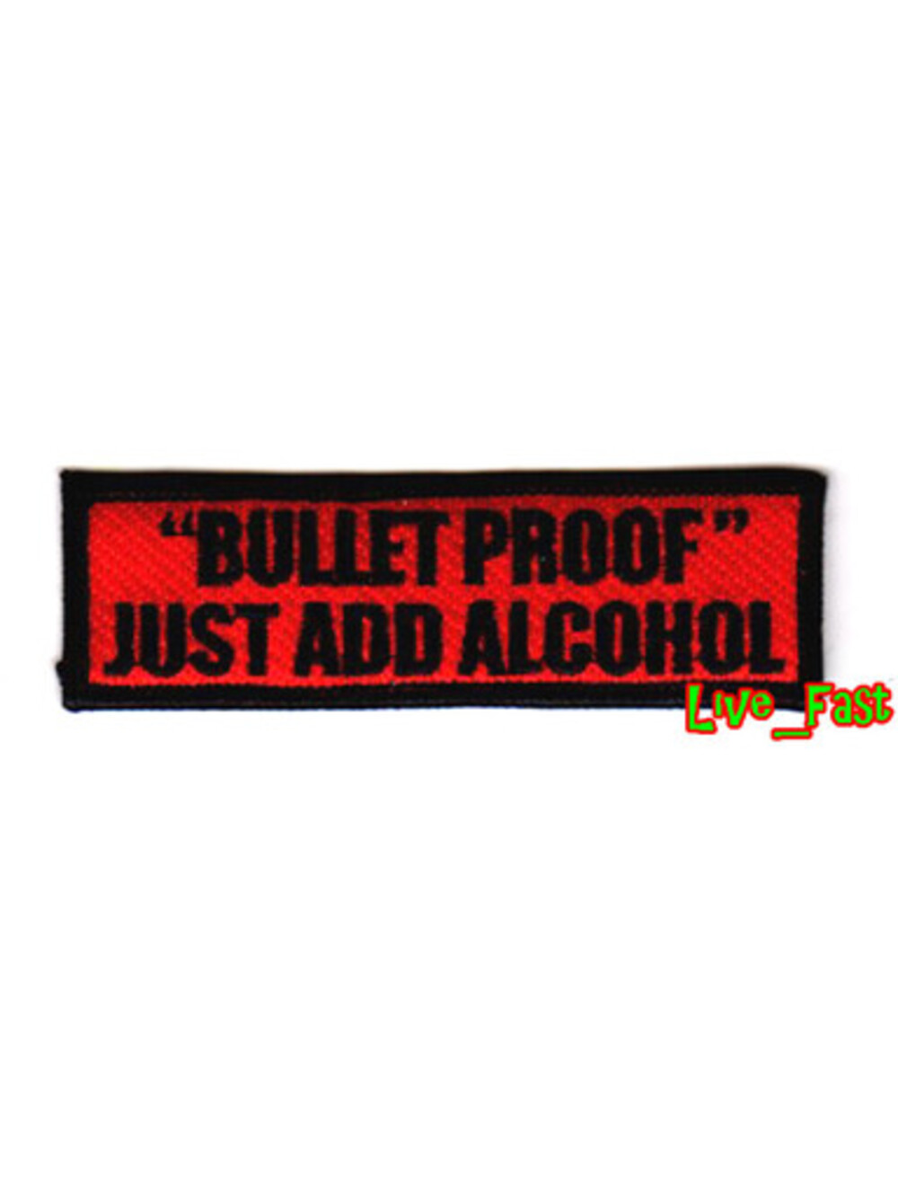 BULLET PROOF JUST ADD ALCOHOL PATCH biker motorcycle vest cut jacket mc club